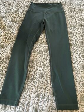 Lululemon Wunder Under Sage Green Leggings Size 6